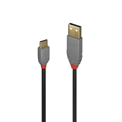 Lindy Anthra USB-A to USB-C Cable 1m - Gold Plated Professional Lindy Anthra USB-A to USB-C Cable 1m - Gold Plated Professional